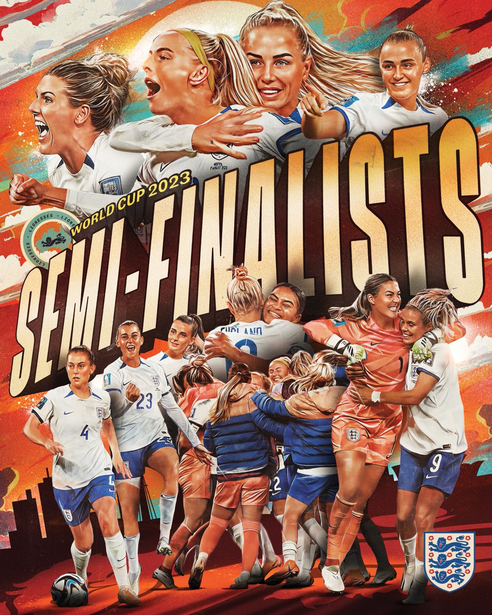 WE ARE #FIFAWWC SEMI-FINALISTS! 🏴󠁧󠁢󠁥󠁮󠁧󠁿🤩