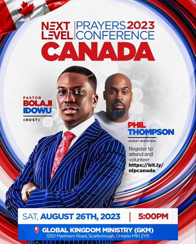 Harvesters_Gb's tweet image. Canada! Your NEXT LEVEL is here!

Are you ready for the Next Level Prayer Conference 2023?

We will be in Canada on the 26th of August, 2023 with @philthompsonworship 🔥🔥🔥

Register to attend and serve now via the link in bio.

Tag someone in Canada. 

#NextLevelConference