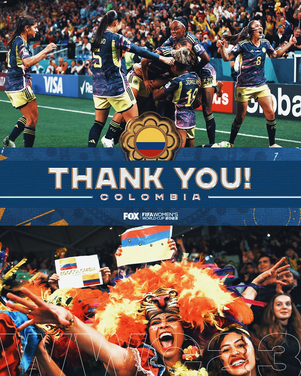 Colombia has put on an incredibly brave show all throughout the tournament, but Las Cafeteras' 2023 FIFA Women's World Cup campaign comes to an end in the Quarterfinals. Thank you Colombia, you've been everything and more! 🇨🇴