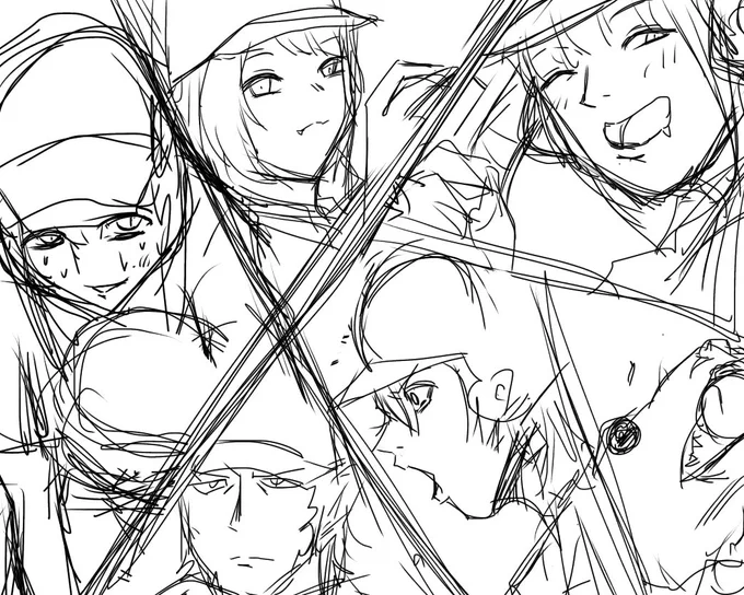虚空の三年達でやめようと思ってたラフなんだけど今日の試合見てたらちゃんと描こうかなって思っちゃった いや、多分、描く、時間、あれば…ww