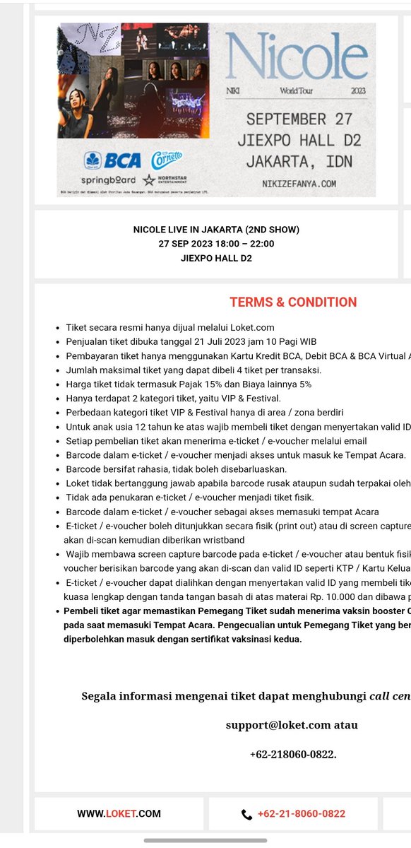 haowohnwoo's tweet photo. PLEASE HELP rt!

wts/want to sell tiket Niki Nicole World Tour Jakarta Day-2
2 ticket - Festival
1.200k/each incl tax and admin (data atas nama sendiri)

Available for COD Tangerang. 
For details pls dm

t. wtb wts niki festival jkt nicole https://t.co/rgfOLBMJr5