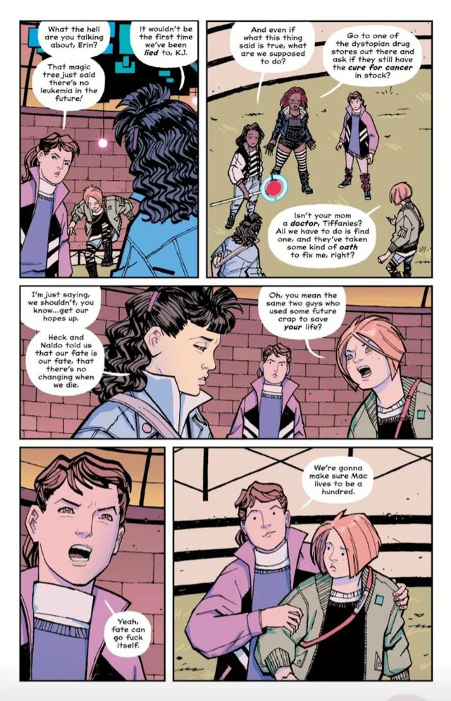 The_Book_Of_M's tweet photo. The Church of #MacLIvesTo100 welcomes all #PaperGirls fans who truly believe Mac will be cured &amp; #Kajemac will live happily ever after. 

The congregation:
Sisters Emma, Mel, Maddy, Mabel &amp; Emily
Siblings Quinn, Blue &amp; M
Brothers Mark &amp; Leo
Sibling/Brother Kaje 

#SavePaperGirls https://t.co/Kdr9aczZYd