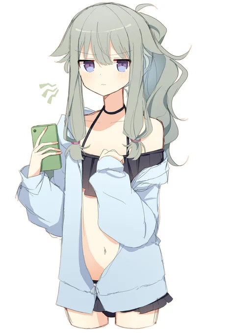 寧々さん(水着のすがた)、おさげもポニテも捨てがたいな……という絵