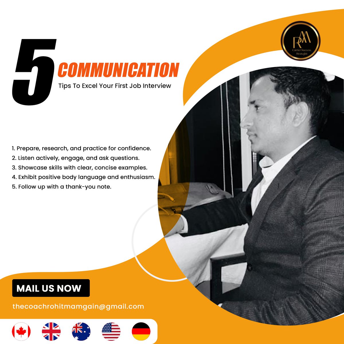 rmrohitmamgain's tweet image. 🎯📚 Nail Your Interview with Coach Rohit&apos;s Pro Tips! 🌟🎙️ Unlock the strategies to breeze through your interviews effortlessly and land your dream job with confidence.

📞 Mail :- thecoachrohitmamgain@gmail.com

#InterviewSuccess #ExpertAdvice #AceTheInterview #JobInterviewTips