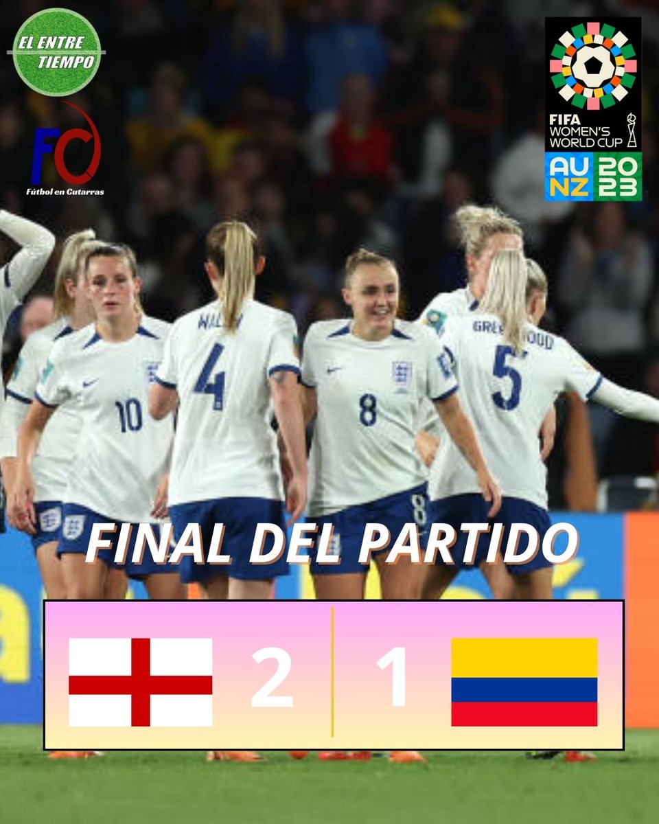 elentretiempo_'s tweet photo. LAS LEONAS SIGUEN APUNTANDO AL TÍTULO✨🔥 #BeyondGreatness

Inglaterra🏴󠁧󠁢󠁥󠁮󠁧󠁿 venció a Colombia🇨🇴 y se consolida como uno de los mejores cuatros equipos de la Copa Mundial #FIFAWWC

🔹Finaliza el mejor Mundial Femenino que ha disputado Colombia🥺👏🏻

#VamosAlEntretiempo https://t.co/I275bg3cUc