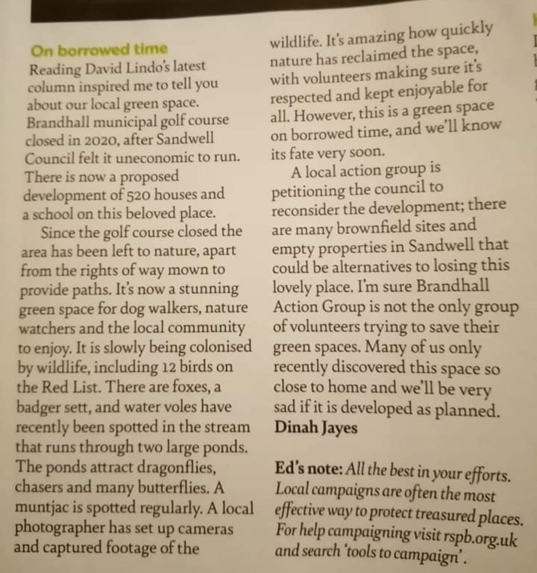 Lovely article about Brandhall from last year but thugs at #Sandwell @UKLabour determined to destroy yet more green space ☹️ @save_brandhall_ @Jay4Sandwell  @CorruptSandwell @WTBBC  @EricJ2016 @CTighfield @westmidlandsgp @Keir_Starmer @Natures_Voice @andy4wm @Dean4langley