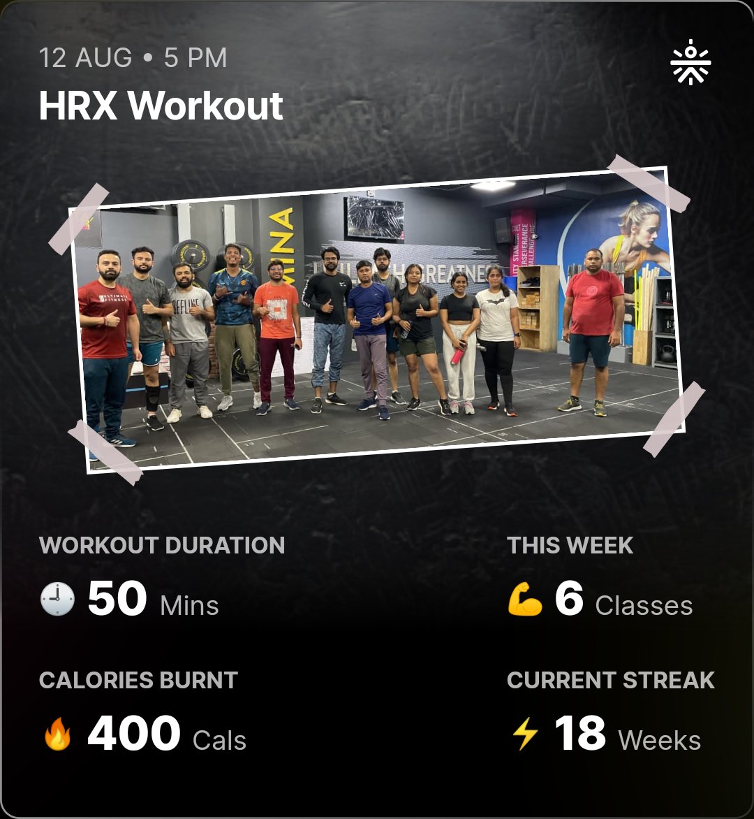 Saturday evenings hit different!! #HRXWorkout #Cultfit #WeAreCult #KeepGoing #BeBetterEveryday @cultfitOfficial
