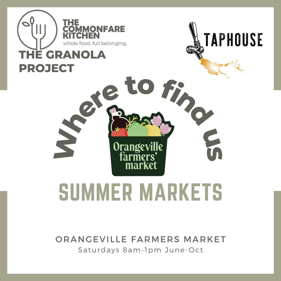 This weekend you can find us at the Orangeville Farmers' Market on Saturday morning from 8am-1pm.  Stop by and say hi and try our NEW Caramel Granola!  

#Orangeville #DufferinCounty #FarmersMarket #Weekend #WeekendVibes #Granola