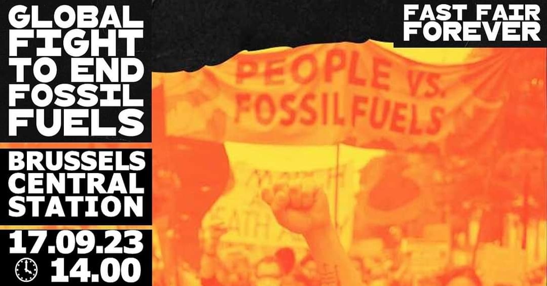 Faced to climatic disasters and ahead of a UN climate summit in NYC
Actions everywhere in the world 
fightfossilfuels.net
In Brussels Sunday 17 September 2pm  Central Station
Demonstration-assemby #EndFossilFuels #fastfairforever
Share the event ! 
facebook.com/events/s/for-c…