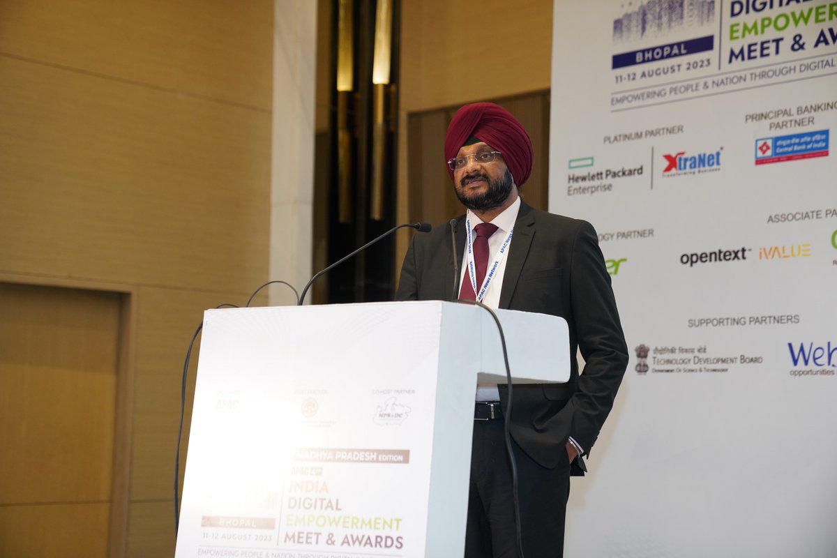 Apacnewsnetwork's tweet photo. Day 2 Inaugural Session: Digital Governance Journey of India at the 4th ‘APAC India Digital Empowerment Meet &amp; Awards - MP’ on 12 Aug (Day 2) in Bhopal.
#IDEMMP @Ind_Block_Forum @Deloitteindia @kanandampillai @AyushmanNHA @suneelwattal https://t.co/wMPq52OPQE