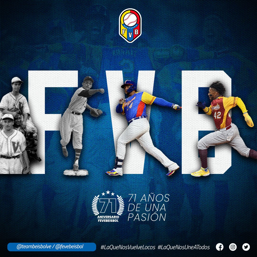 TeamBeisbolVe's tweet photo. #FelizCumpleaños ⚾
•
Hoy celebramos el natalicio de este sueño @FEVEBEISBOL y los logros y metas que se han alcanzado en nuestra rica historia
•
Por muchos años más de éxitos de nuestras selecciones y atletas en el pasatiempo nacional
•
#LaQueNosVuelveLocos
#LaQueNosUneATodos https://t.co/xe3Dhf3H9D