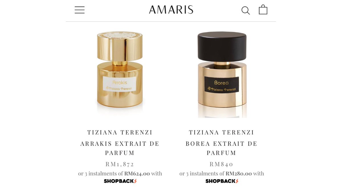 マレーシアのニッチフレグランス店「アマリス(Amaris)」 Instagramの 