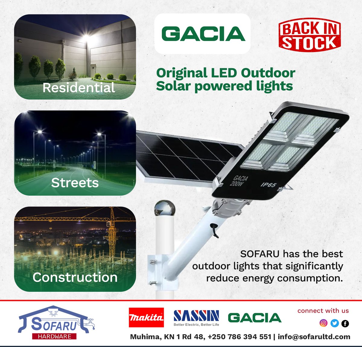 sofarultd's tweet photo. SOFARU has the best lights in Rwanda with innovative capabilities that significantly reduce energy consumption.
Contact us at 0786394551 | info@sofarultd.com or visit SOFARU at KN 1 Rd 48, Kigali Muhima Road
#LEDfloodlights #Construction #SOFARU #Rwot #IYD2023 https://t.co/9hvDV1HH23