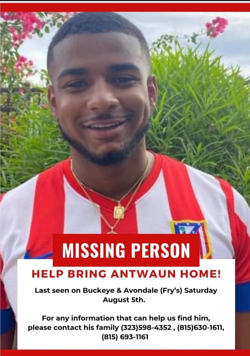 AZ_Charlene's tweet photo. This is my former student #AntwuanWinfield. Currently he is missing in Avondale. Please keep your eyes peeled, AZ. #MissingPerson #MissingInPhoenix #AvondaleAZ https://t.co/3V3OU5XL4m