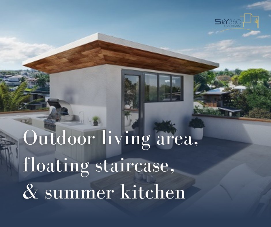 Sky360T's tweet photo. SkYBeach is just two blocks from the ocean and features #rooftop terraces. ✨

Each rooftop terrace provides an #entertainment area with an expansive outdoor living area, rooftop views, floating staircase, and full #summer kitchen.

#PompanoBeach #Florida https://t.co/7SiQSm01JC