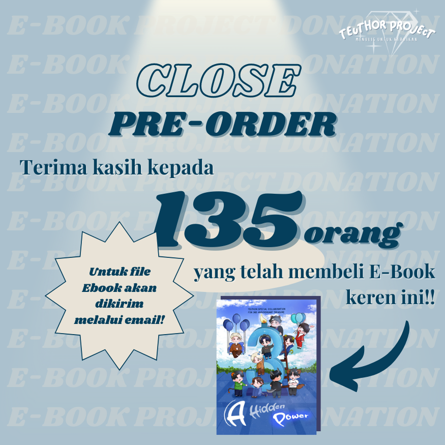 teuthorproject's tweet image. 𝐂𝐥𝐨𝐬𝐞 𝐏𝐎

Terima kasih banyak untuk teman-teman yang sudah join project ini dan membeli E-book keren ini! Untuk E-book akan dikirim secara berkala mulai besok melalui email. 

Ditunggu E-book keren ini sampai di kalian!