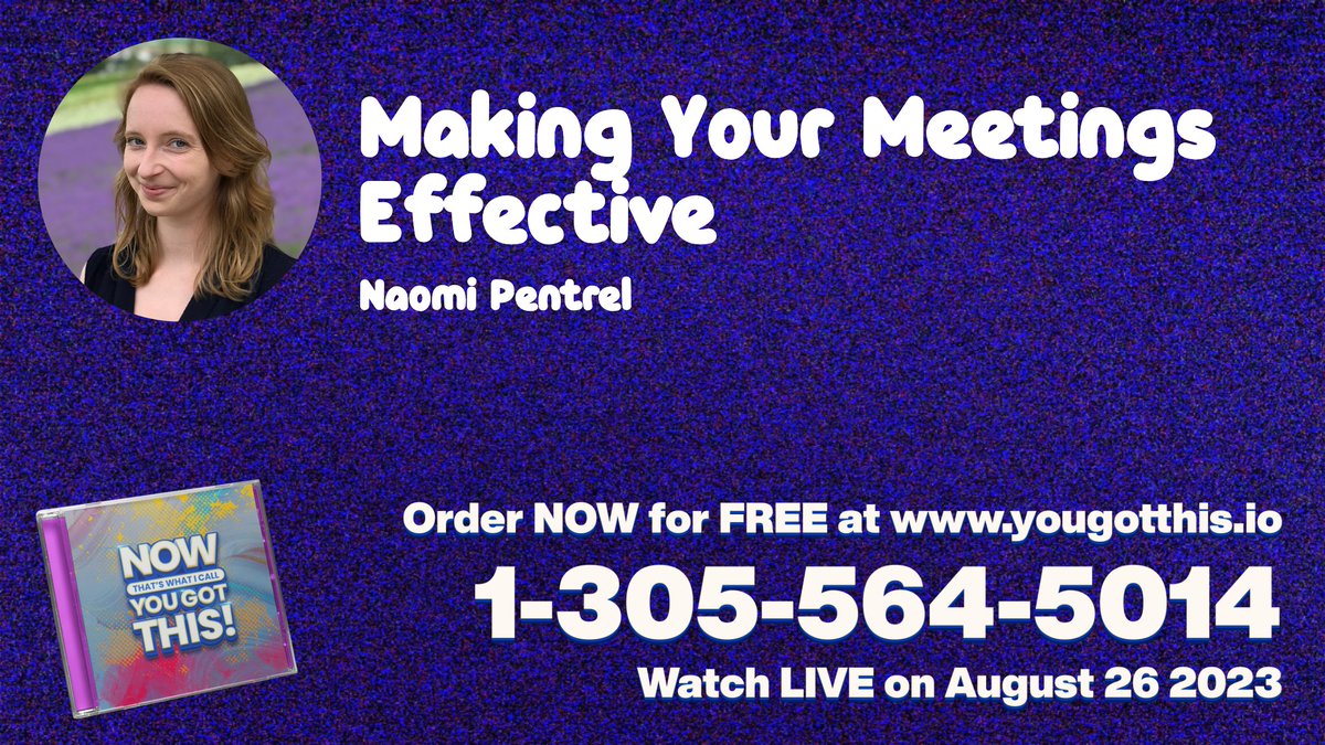 Ever had a meeting that could have been an email? Probably! Be sure to avoid this with your own meetings by following this expert advice from <a href="/naomi_pen/">Naomi</a> at our upcoming event: yougotthis.io/events/now-tha…