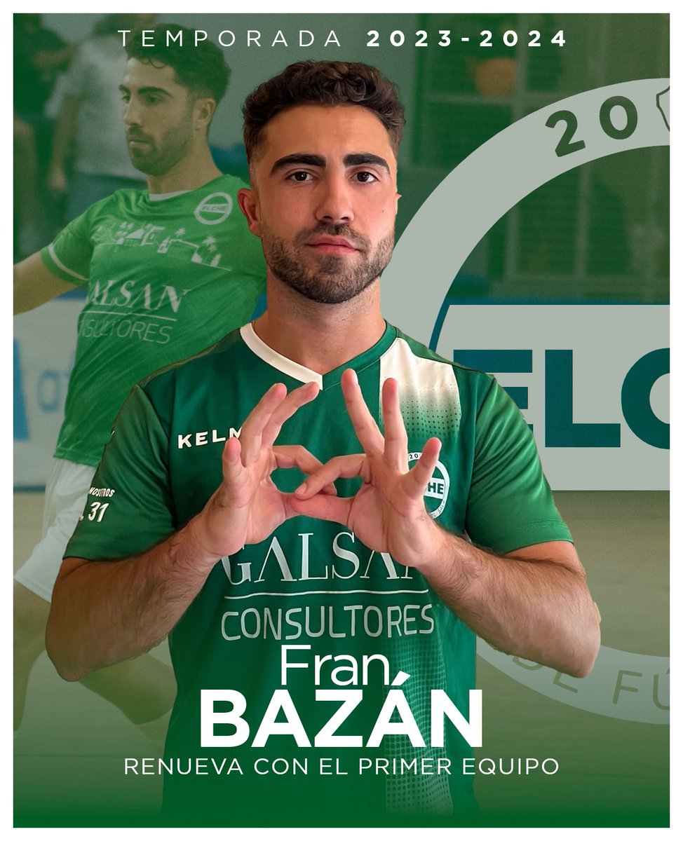✅ 𝗙𝗿𝗮𝗻 𝗕𝗮𝘇𝗮́𝗻 | 23-24

👊  El trabajo. La constancia. La defensa.

✍️ Otro de los nuestros que renueva su compromiso y jugará en el #ElcheCFS esta temporada.

<a href="/Decokeden/">Pinturas Decokeden</a> | #MuchoSala 💚🤍