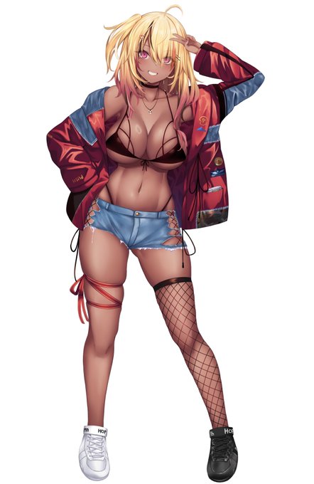 黒ギャルがトレンドに入っていたらしいのでうちの黒ギャルちゃん再掲 