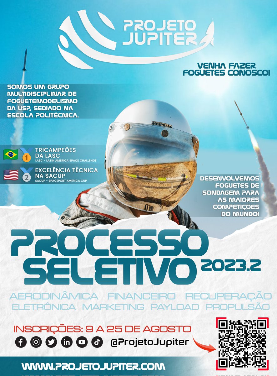 projetojupiter's tweet photo. Estamos com o nosso processo seletivo aberto. Inscrições até o dia 25/08! 

Link: https://t.co/nBM0uDo4MZ https://t.co/NuGsUDcE4G