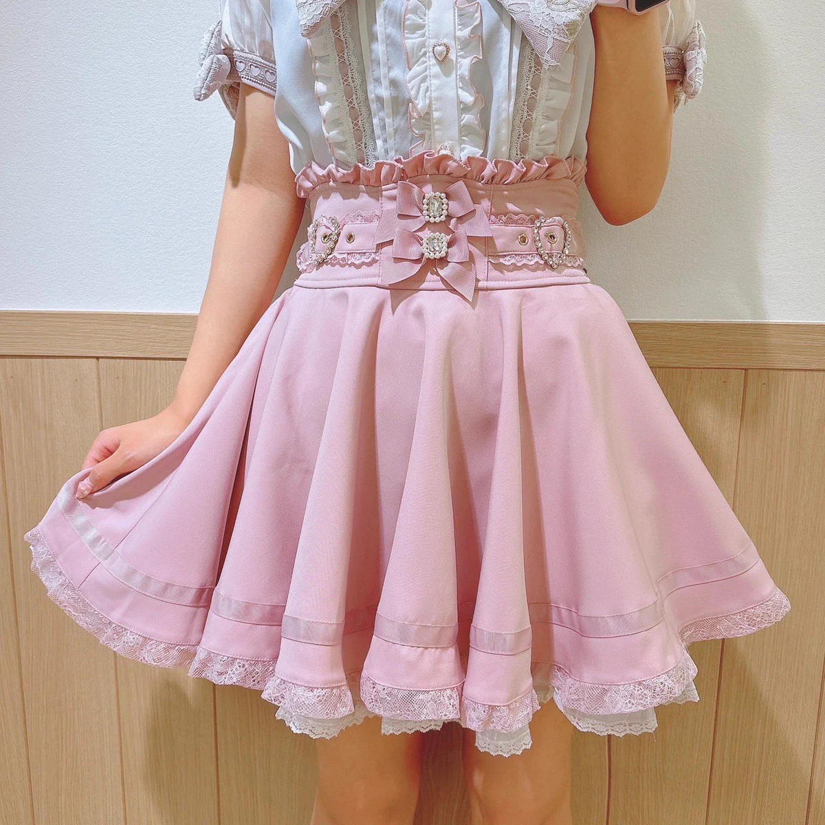 LIZLISA フレアスカート リボン フリル レース ピンク 地雷系 スカート LIZ LISA on X: 