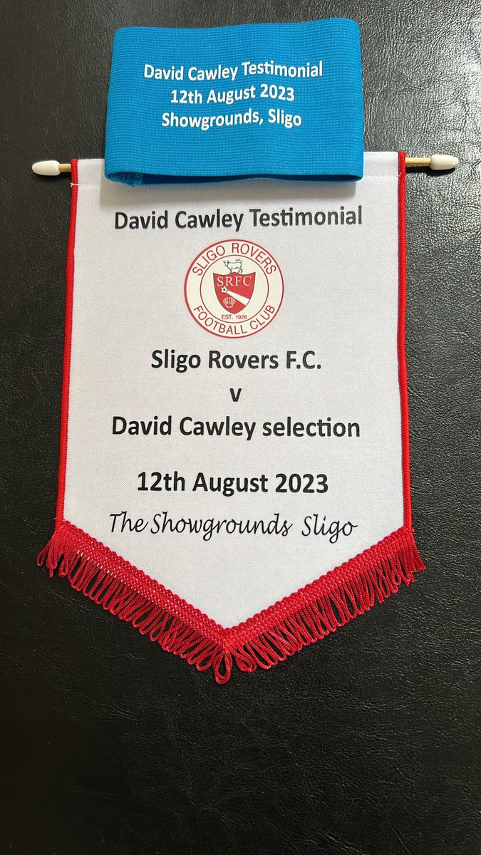 Thanks to Nicky Broujos and the team at Jako for supplying the captains armband and pennant for this evenings game!