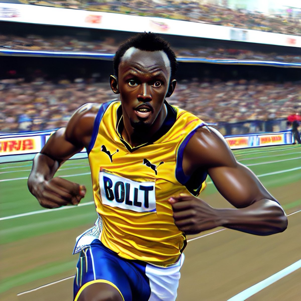 PromptTings's tweet photo. I’ve always like the way Robert Crumb does his illustrations, so I decided to try Usain Bolt in his style #usain #robertcrumb #AIart #digitalart https://t.co/WNLG7Hs9PY