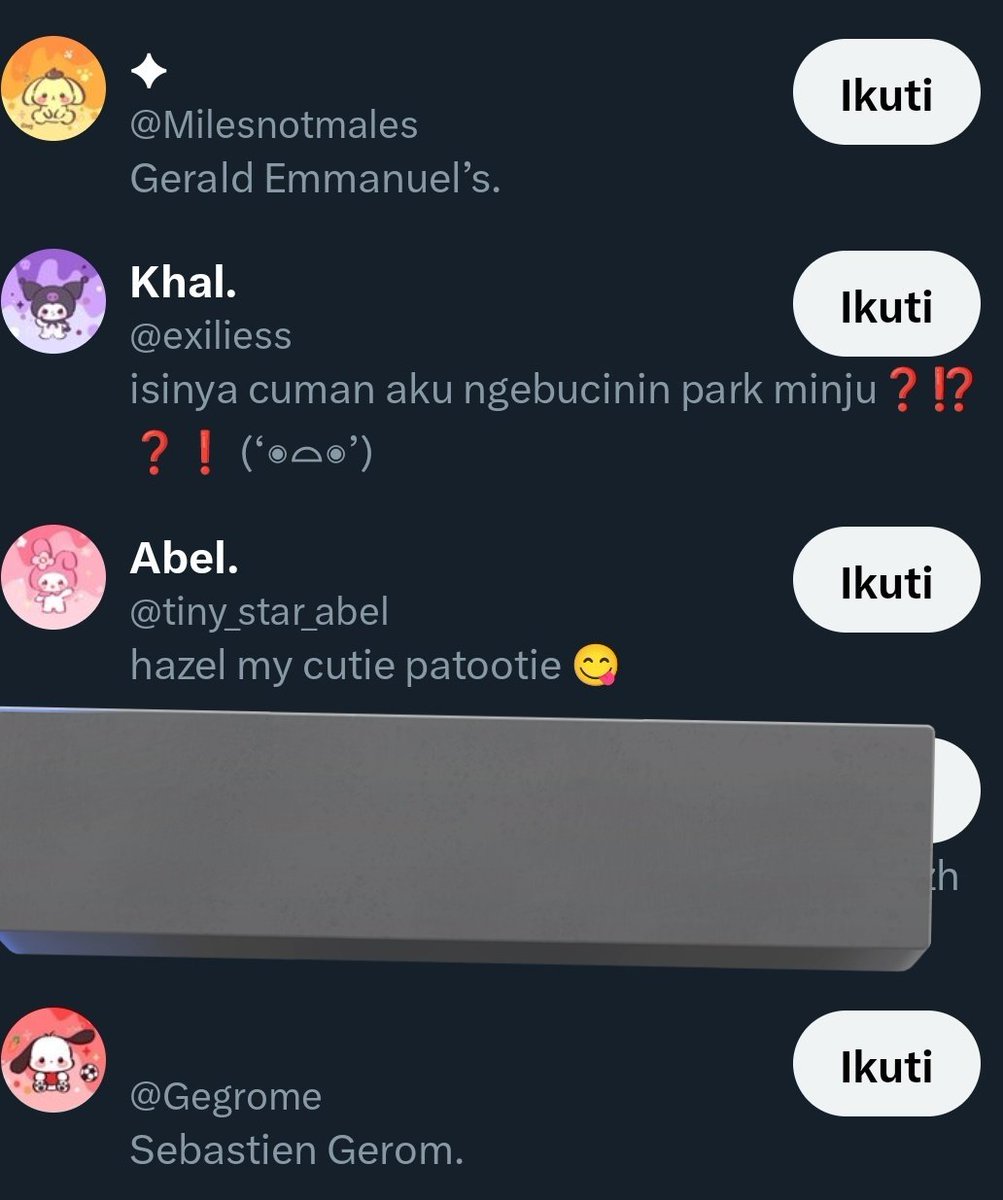 seleenveilchen's tweet photo. apa cmn aku doang yang ciput cre ew? 🥺 #HappinessByRedvelvet #RIIZEdebut #RUNextmonster #aespaISBACK #ZB1hello
LU PADA KENAPA GABISA DI TAG @Gegrome @Milesnotmales @tiny_star_abel https://t.co/lskCpasEgs