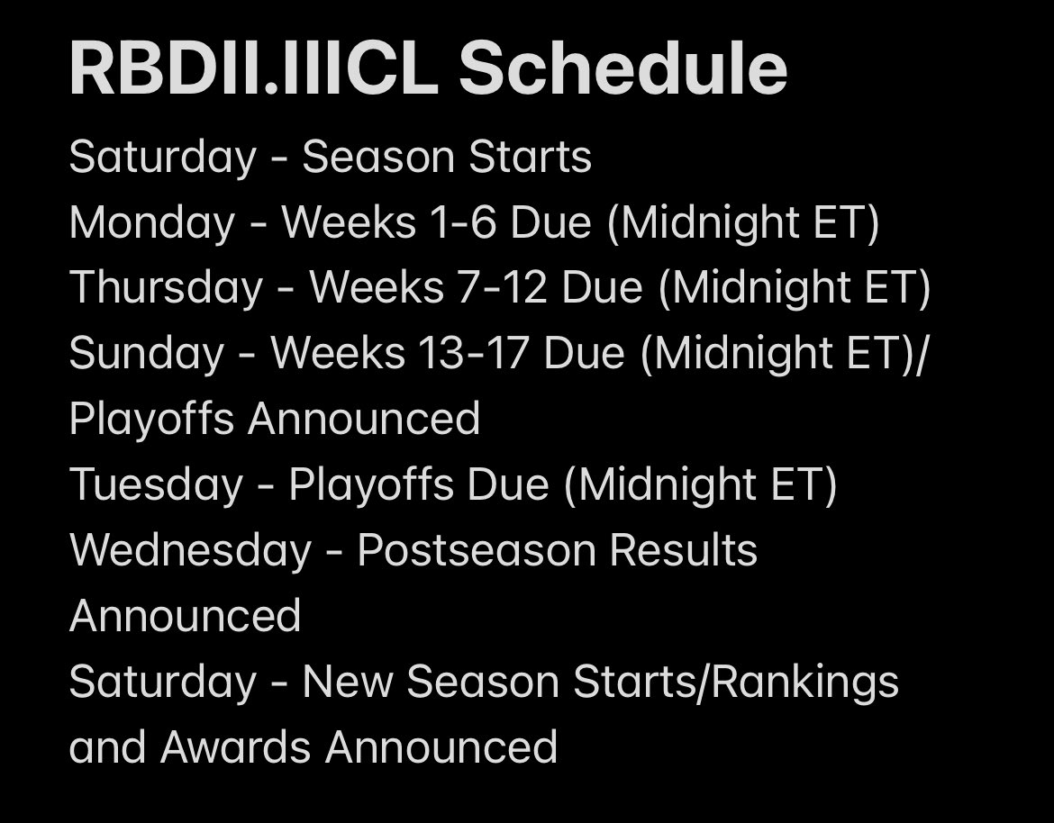 RBDII.IIICL Commissioner tweet media