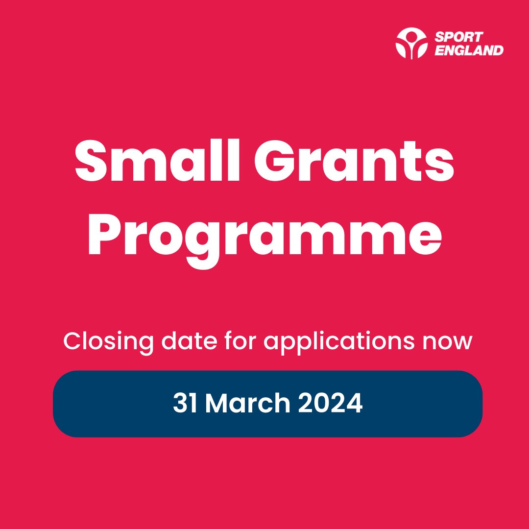 Sport_England's tweet image. 📢 Funding announcement 📢

Our Small Grants Programme is open for applications until 31st March 2023.

Find out more: sportengland.org/funds-and-camp…