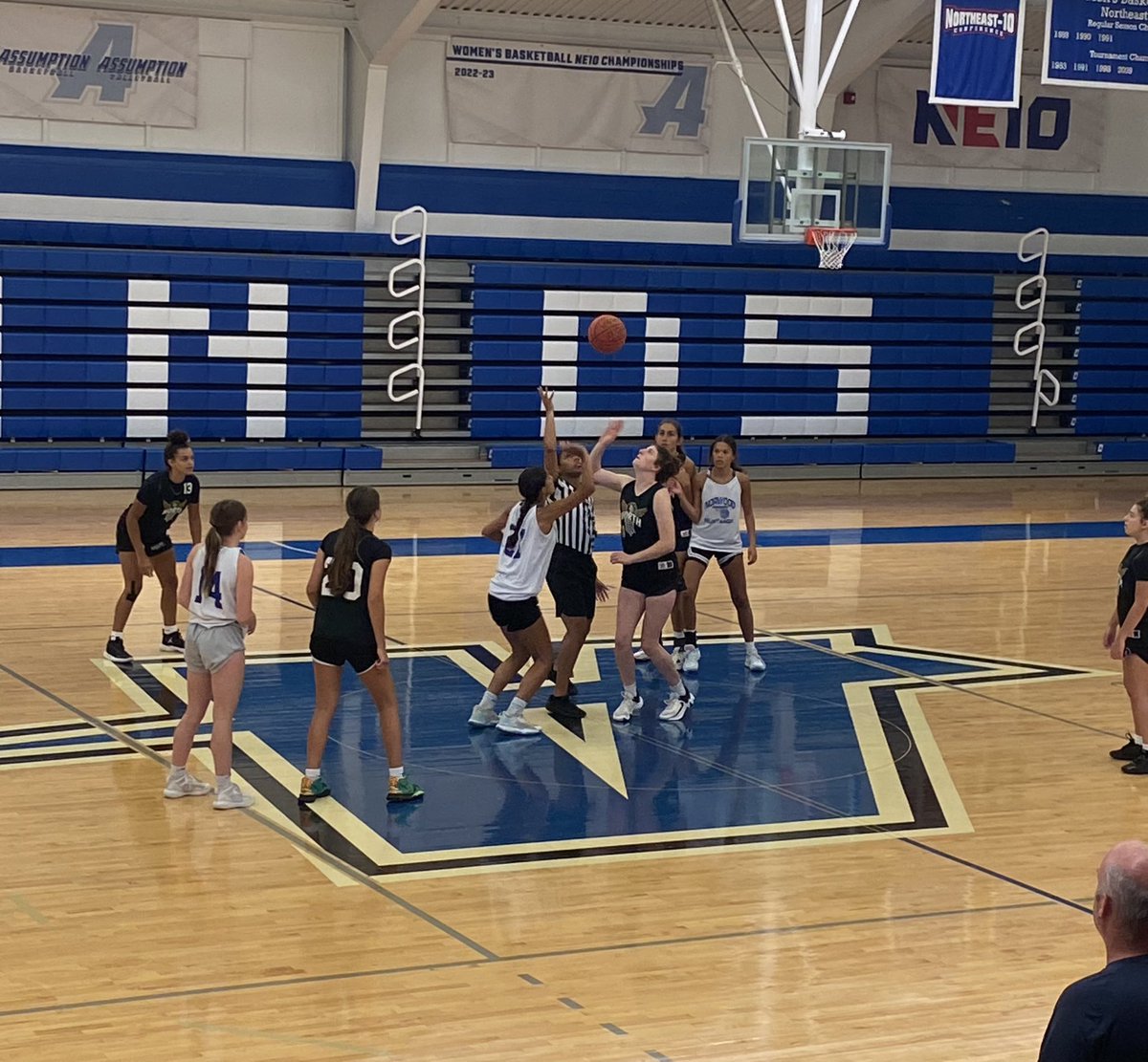 Rise &amp; grind! Love watching this crew play. Thanks to <a href="/AssumptionWBB/">AssumptionWBB</a> for hosting.