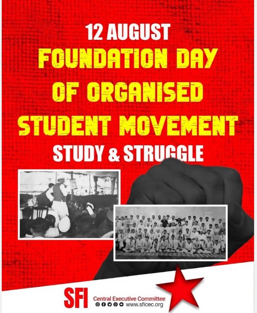 Prasenjit_sfi's tweet photo. Foundation Day OF ORGANISED STUDENT MOVEMENT
#Study_struggle https://t.co/D1JJj1hyZS
