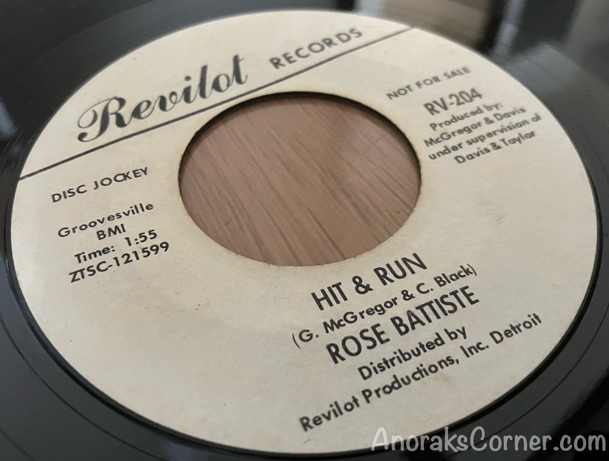 AnoraksCorner's tweet photo. Rose Battiste RIP
Revilot Classic 
💥✊🏽

#NorthernSoul #vinyl #vinylcollection #vinylcollector #Detroit #Soul #WiganCasino https://t.co/F8rlBUu9Ax