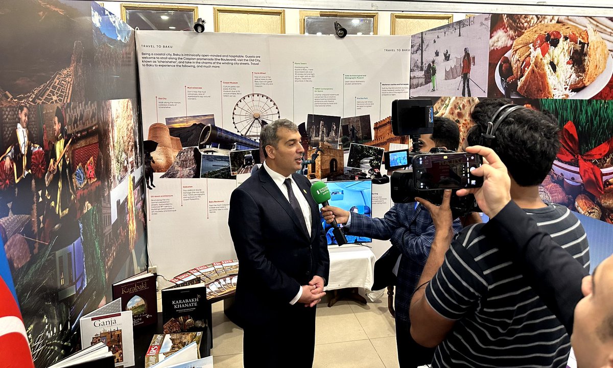 At the occasion of the first International Tourism Investment Expo of Pakistan, the Azerbaijan's embassy in Pakistan displayed an impactful exhibition for facilitating the promotion of the great tourism potential of Azerbaijan.
@AzEmbPak 
#TourismDiplomacy🇵🇰🇦🇿
#TwoStatesOneNation