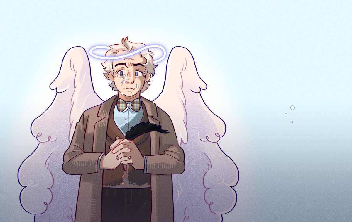 #GO2Spoilers #GoodOmens2 #GoodOmensFanArta cherub and his angel.
and a lonely supreme archangel.