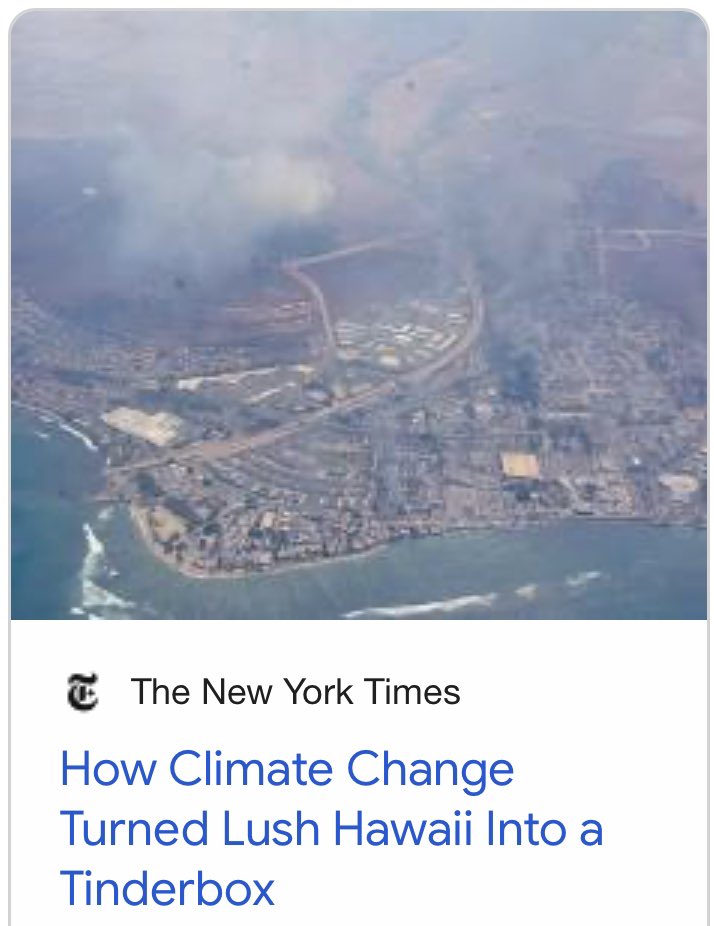 TalkMullins's tweet photo. The fact that the corporate media arm of the deep state is trying to blame the Maui fires on “climate change” is reason enough to suspect arson. Climate change is a scapegoat for Communists looking to do a freedom grab on Americans. https://t.co/ToUY49IEsr
