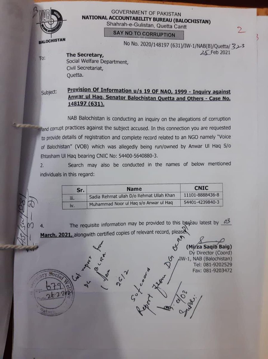 MBrahumdagh's tweet photo. نگران وزیراعظم انوارالحق کاکڑ اتنا ایماندار انسان ہے کہ اس نے وائس آف بلوچستان کے نام سے ایک جعلی اور غیر رجسٹرڈ NGO بنا کر اتنی کرپشن کی کہ نیب بلوچستان کو 2021 میں انکوائری شروع کرنا پڑی لیکن چونکہ GHQ کا خاص کارندہ ہے لہٰذا جیل میں ڈالنے کی بجائے نگران وزیراعظم بنا دیا گیا ہے https://t.co/w8fUy7Iv5h
