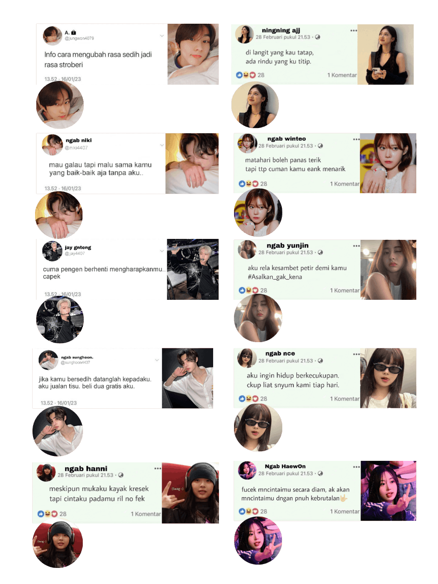 Help RT? thankyouu

halo semuanya aku ready layout jamet alay kren madep pokok.a only 3k ajhh🤤☝🏻 dan open req dengan harga yang sama. lesgoo jajank🤤

#zonauang layout ready stock