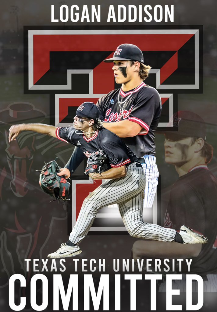 Logan Addison (@loganaddison24) on Twitter photo After a great conversation with Coach Thomas I have decided to continue my academic and athletic career at Texas Tech University. I am extremely blessed with the opportunity to be a part of @TTU_baseball.
@Taylor_LBA <a href="/NewHomeBaseball/">New Home Baseball</a> <a href="/OFFSPEEDATH/">OFF-SPEED ATHLETICS</a> <a href="/LBKBaseballAcad/">Lubbock Baseball Academy</a> After a great conversation with Coach Thomas I have decided to continue my academic and athletic career at Texas Tech University. I am extremely blessed with the opportunity to be a part of @TTU_baseball.
@Taylor_LBA <a href="/NewHomeBaseball/">New Home Baseball</a> <a href="/OFFSPEEDATH/">OFF-SPEED ATHLETICS</a> <a href="/LBKBaseballAcad/">Lubbock Baseball Academy</a>