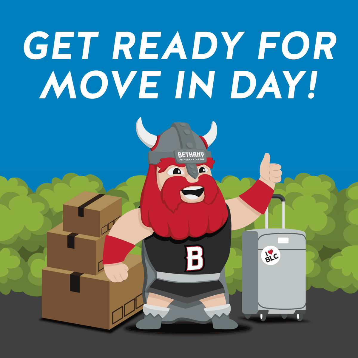 BethanyLutheran's tweet photo. Bethany's official Move-In Day is on Saturday, August 19—who's ready?! 🖐️ Be sure to sign up for a move-in time, and then go over your checklist and all the Best Week Ever events at https://t.co/G7a7QGEqOT. We're excited to see you on campus! #BLCBestWeekEver #ForeverBLC https://t.co/7lFynXa0zv