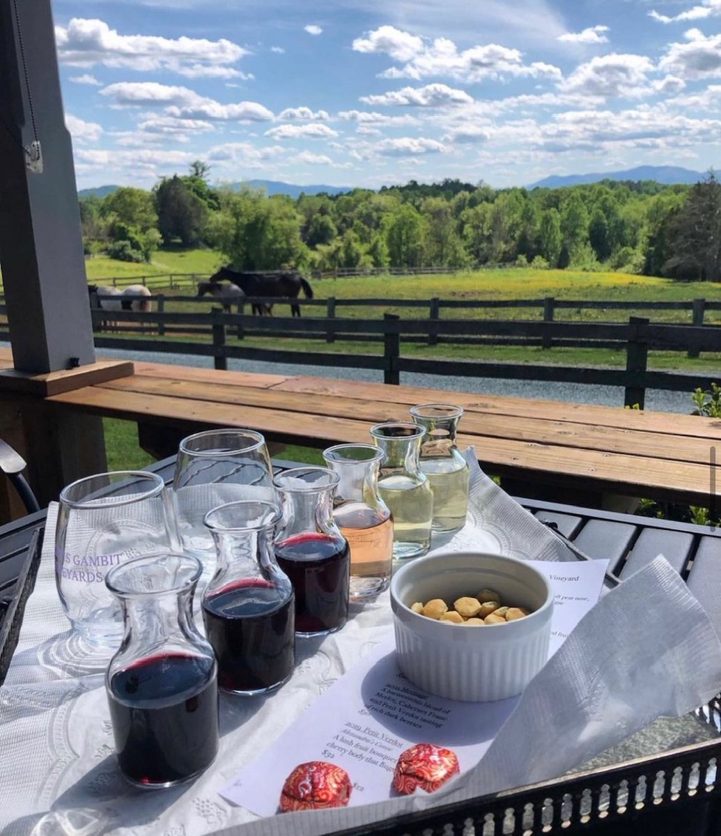 From refreshing and elegant whites to deep and complex reds, flights are the perfect way to sample all that #vawine has to offer. 

📷: Knights Gambit Vineyard