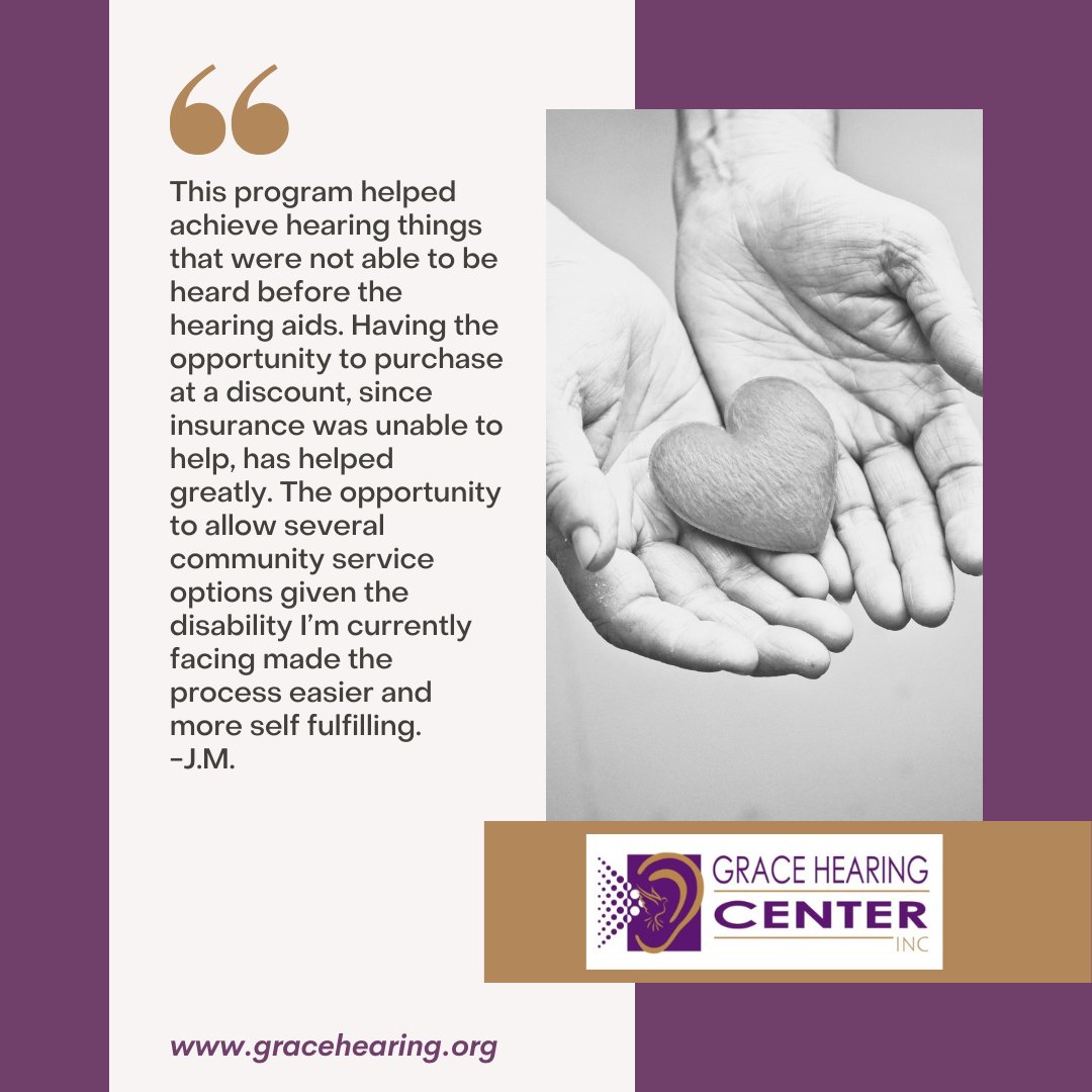 grace_hearing's tweet photo. This says it all 💟💟💟
#Grateful #TucsonNonprofit #GraceHearingCenter #LeadWithLove #Review #LoveWhatYouDo https://t.co/FSiSawKl1X