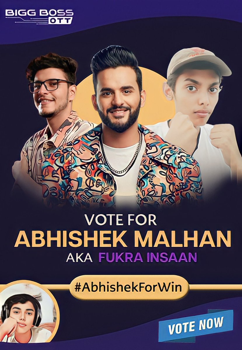 Realshashwat04's tweet image. #AbhishekForWin ChaLo guys ab aag laga do..Vote for Fukra Insaan 💜Now !!