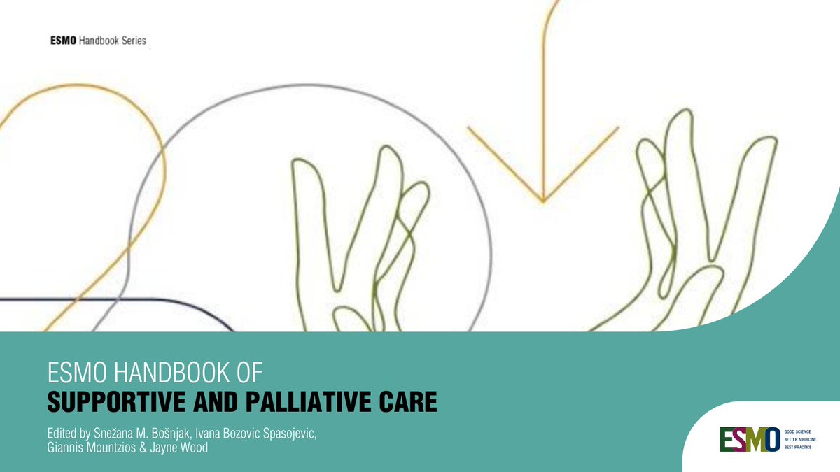 Now available in eReaders & Kindle formats 👉 The ESMO Handbook of Supportive & Palliative Care 🙌 Covering many aspects including symptom control, physical, mental, social & emotional wellbeing.
ow.ly/EfY050PpWmA
#supponc #pallonc @g_mountzios @bozovicspa @bosnjaksupport