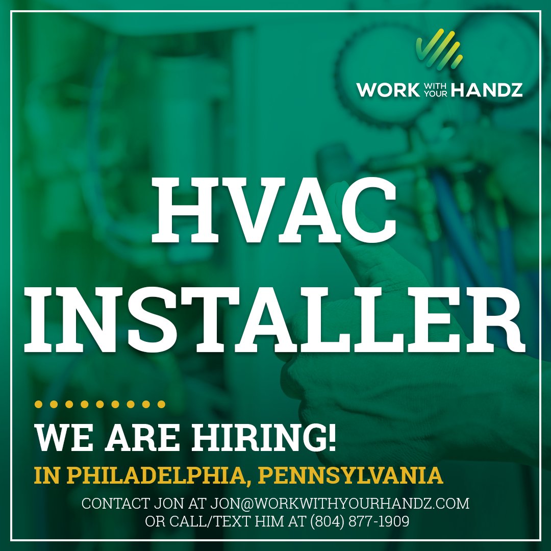 workwithyourha1's tweet photo. Join one of our top clients as an HVAC Installer in Philadelphia, Pennsylvania!

Our client is a customer-focused company proudly serving the Philadelphia community since 2016. Don't miss the chance to join a dynamic team! Apply below today! #NowHiring

https://t.co/b7fyCC6YyA https://t.co/mTn1LrB3HD