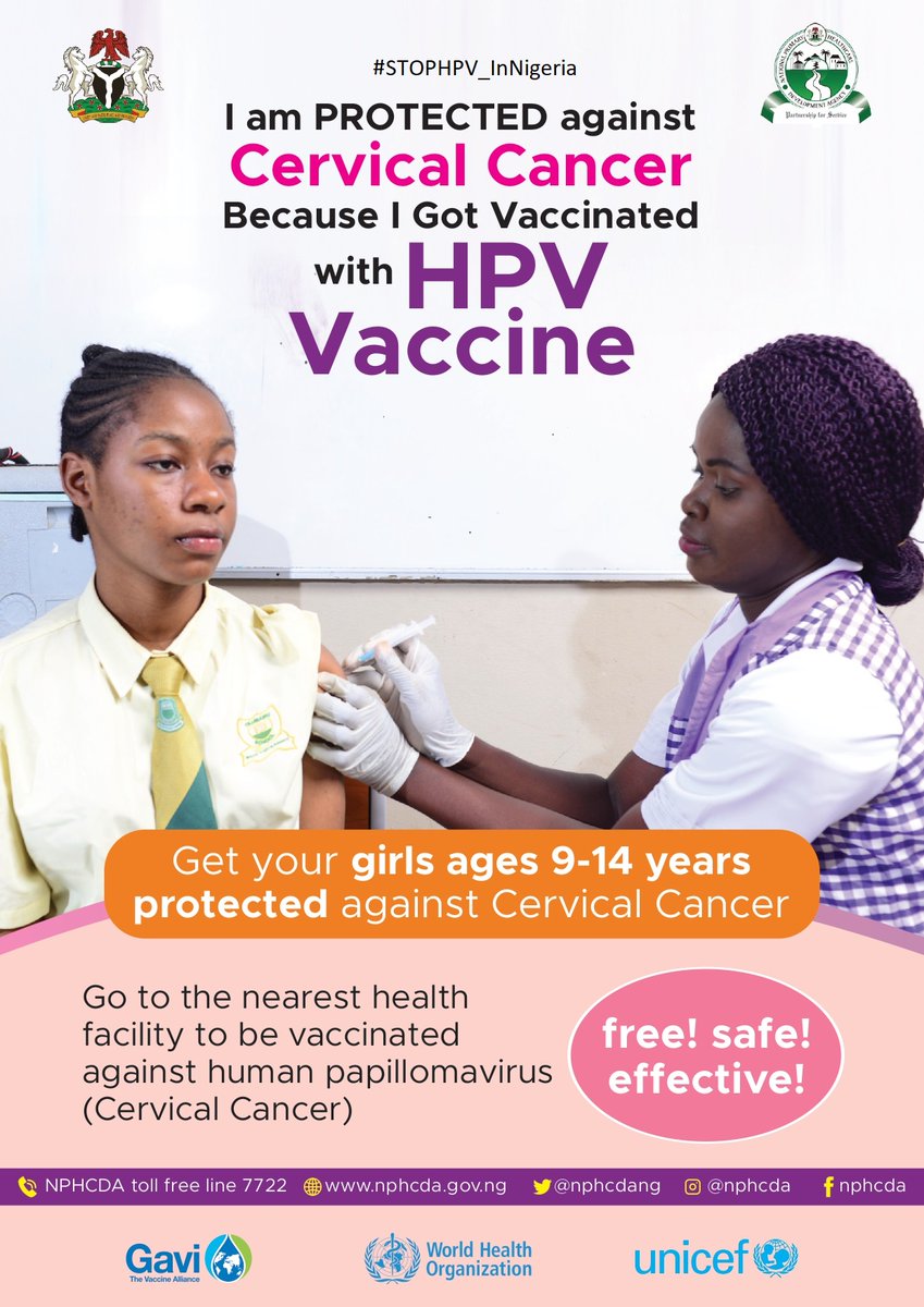 chizobawonodi's tweet photo. We are so excited about the introduction of HPV vaccine in Nigeria from September 2023. This has been a long journey indeed to #STOPHPV_inNigeria. Kudos to the @NphcdaNG @Fmohnigeria @gavi @WHONigeria @UNICEF and all the vaccine partners and advocates for this. #NoGirlLeftBehind https://t.co/A5xEKkex7F