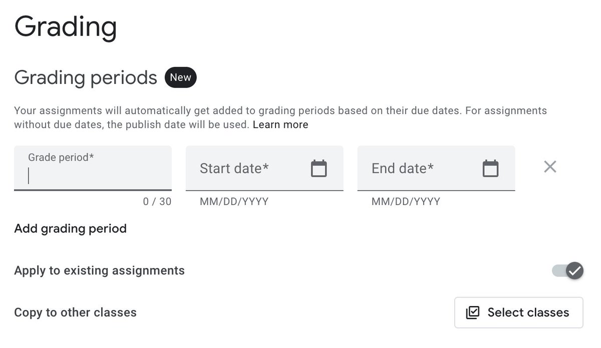 mrpiercEy's tweet image. ICYMI: #GoogleClassroom now has grading periods.