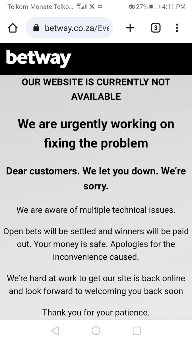 CharlyKume's tweet photo. @Betway_za what is going on bro...??
Since yesterday you knew all the games starting today so you decided to be offline maraaaaa...
😠😠😠😠😠😠 https://t.co/ErYhDjXoni