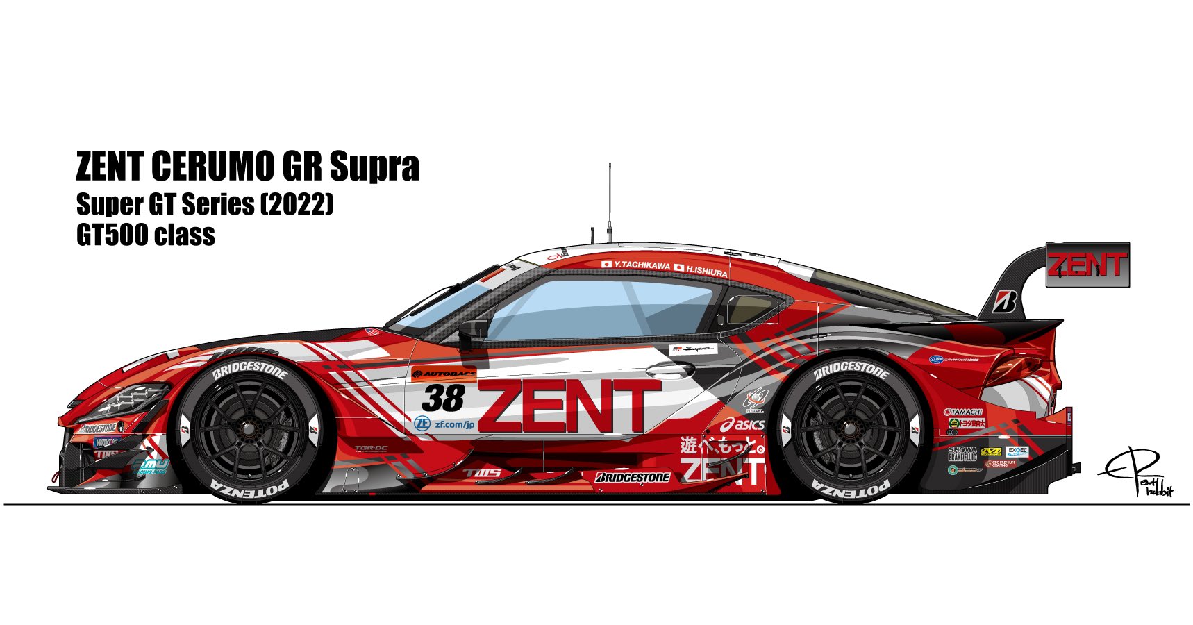 限定品　ZENT CERUMO GR Supra No.38 2023 1/43 ZENT CERUMO GR Supra No.38 TGR TEAM ZENT CERUMO GT500