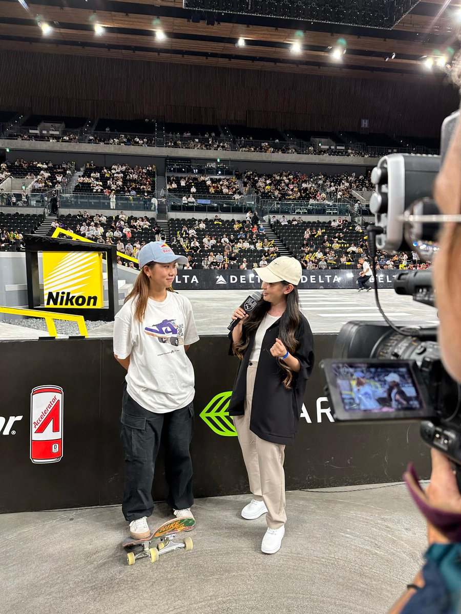 xsnw's tweet photo. 堀米雄斗選手が優勝した、 #SLSTokyo のフィールドMC担当させて頂きました🛹世界一のスケートボーダー達にインタビューできるなんて🫨終始最高でした。🔥 https://t.co/59i9jWQDCj